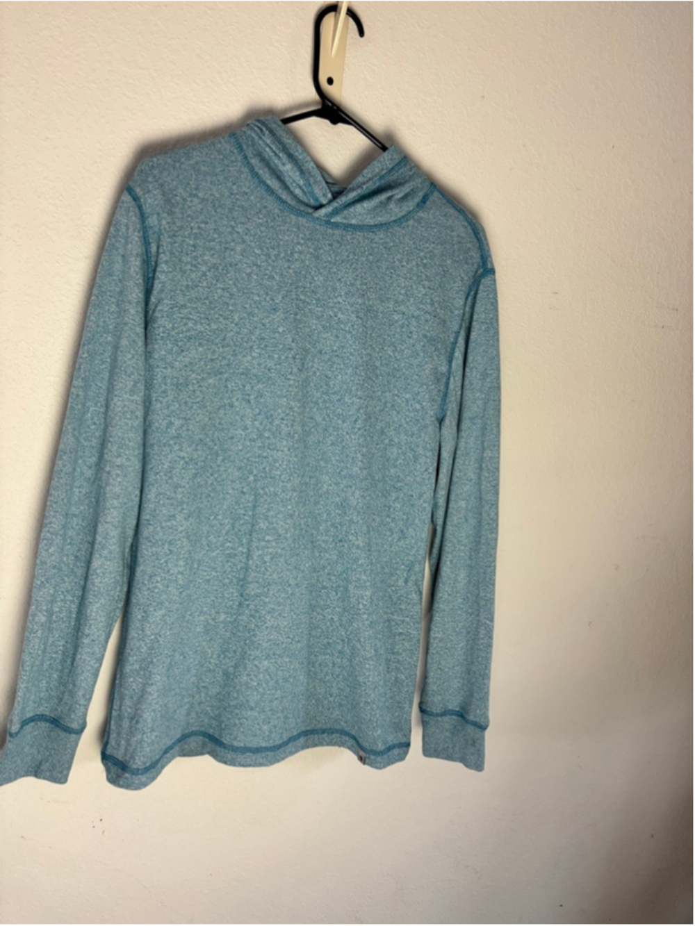 Men's Ocean Coast Blue Light Weight Hoodie S Cotton Blend Fishing